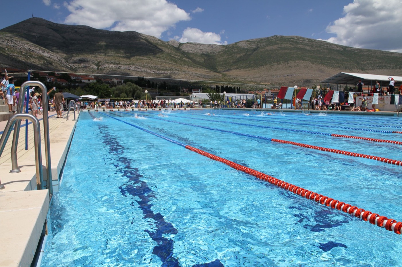 The Banje Olympic pool on the Trebišnjica